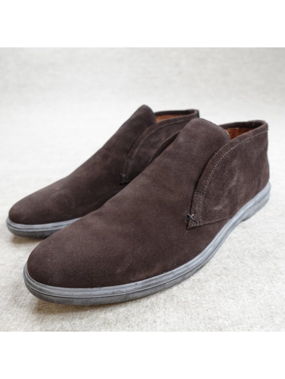 Peter Millar Mens Boots 12 Brown Excursionist Chukka  Pull On Suede Espresso NEW